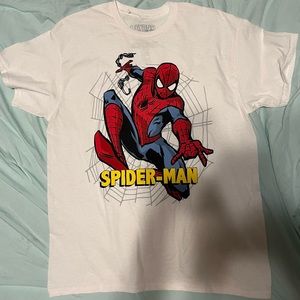 NEW Marvel Spider-Man White T-Shirt